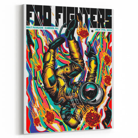 Foo Fighters Retro Wall Art - Vintage Psychedelic Space Poster