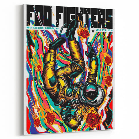 Foo Fighters Retro Wall Art - Vintage Psychedelic Space Poster