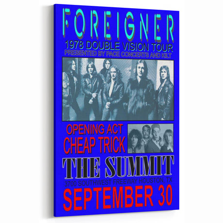 Foreigner Retro Wall Art - Vintage 1978 Double Vision Tour Poster