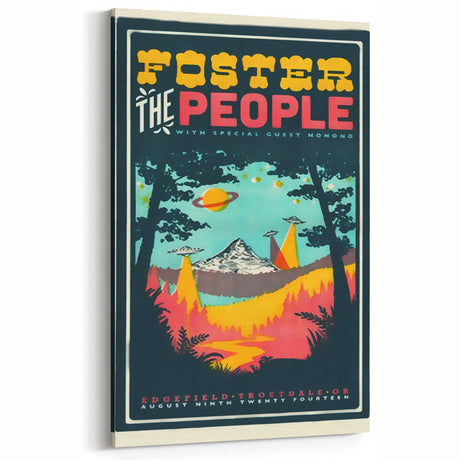 Foster the People Retro Wall Art - Vintage Psychedelic Poster