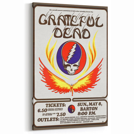 Grateful Dead Retro Wall Art - Vintage Barton Hall 1977 Poster
