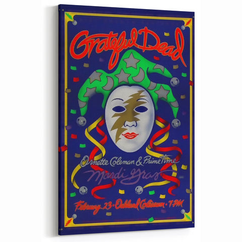 Grateful Dead Retro Wall Art – Vintage Mardi Gras Concert Print