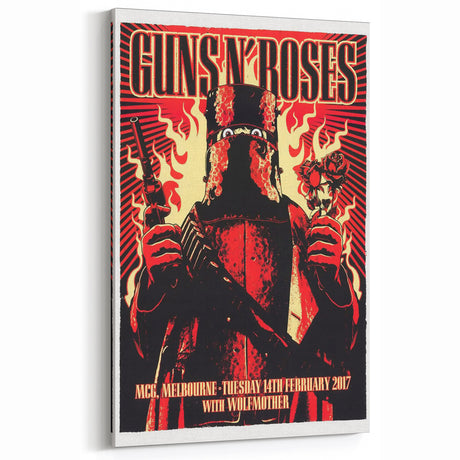 Guns N' Roses Retro Wall Art – Vintage Melbourne Concert Print