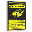Jimi Hendrix Retro Wall Art – Vintage Sicks' Stadium Concert Print