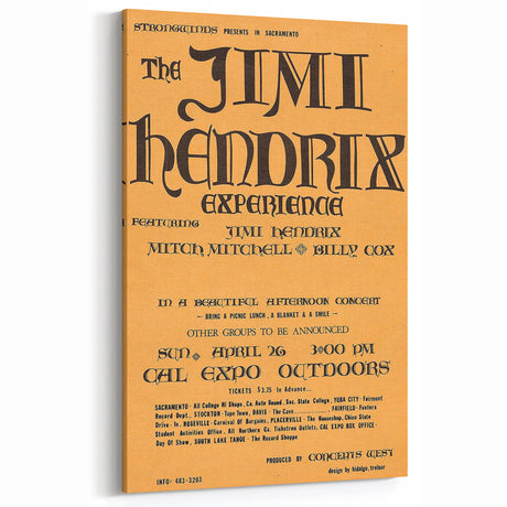 Jimi Hendrix Retro Wall Art – Vintage Concert Experience Print
