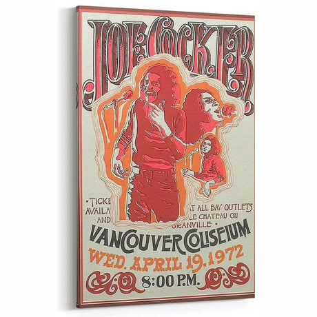 Joe Cocker Retro Wall Art Vintage Prints Mid-Century Modern Poster