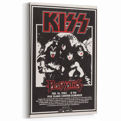KISS Retro Wall Art Vintage Prints Black and White Poster