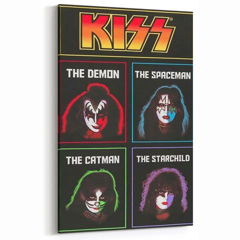 KISS Retro Wall Art Vintage Prints Band Members Tribute Poster