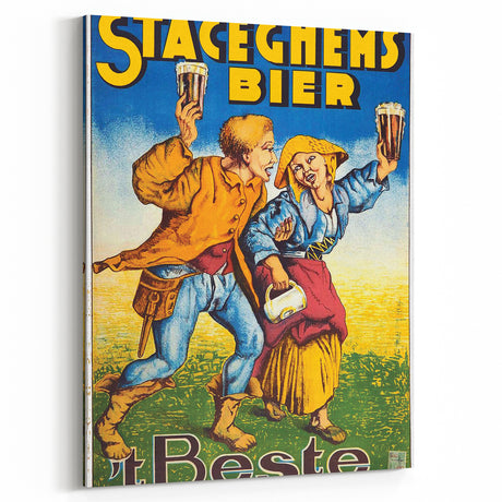 Vintage Advertising Poster - Staceghems Bier Retro Wall Art