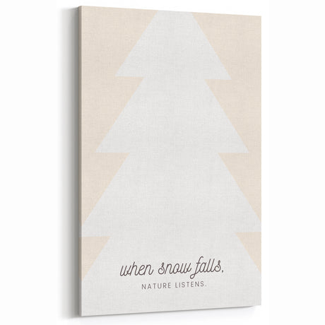 Minimalist Winter Quote Wall Art – Snowy Nature Winter Canvas Print