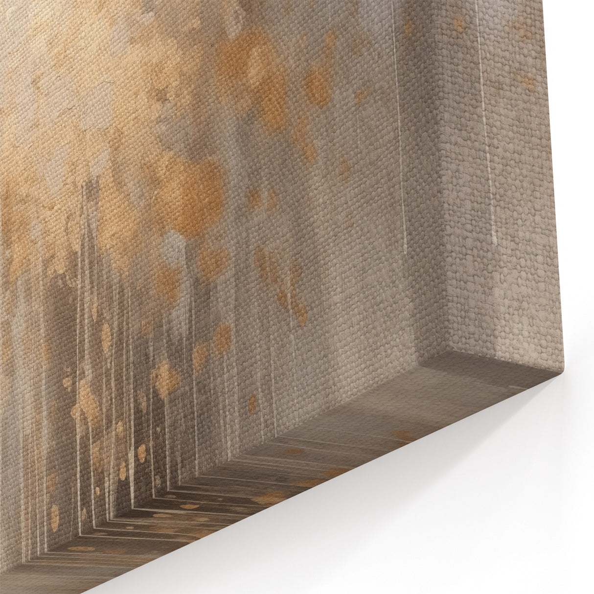 Golden Abstract Burst Winter Wall Art – Luxe Metallic Canvas Print