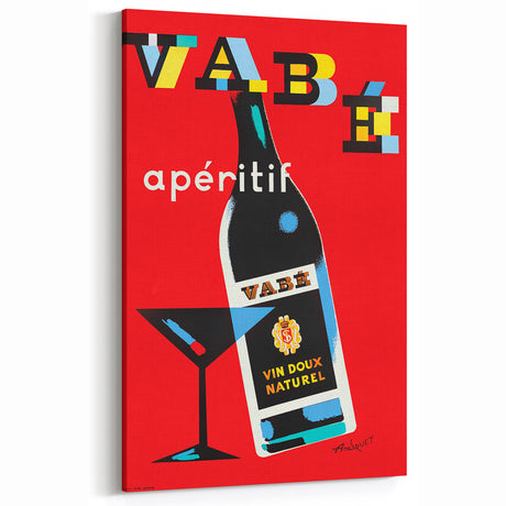 Vintage Advertising Poster - Vabé Apéritif Retro Wall Art