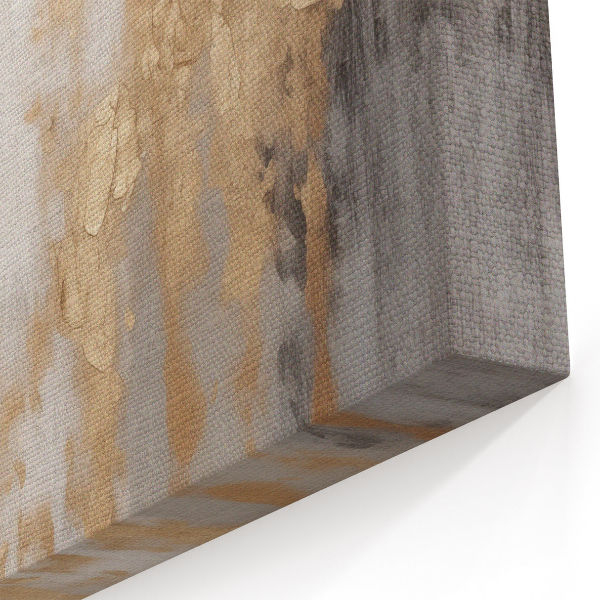 Gold and Gray Abstract Winter Wall Art – Modern Luxe Canvas Print