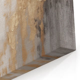 Gold and Gray Abstract Winter Wall Art – Modern Luxe Canvas Print