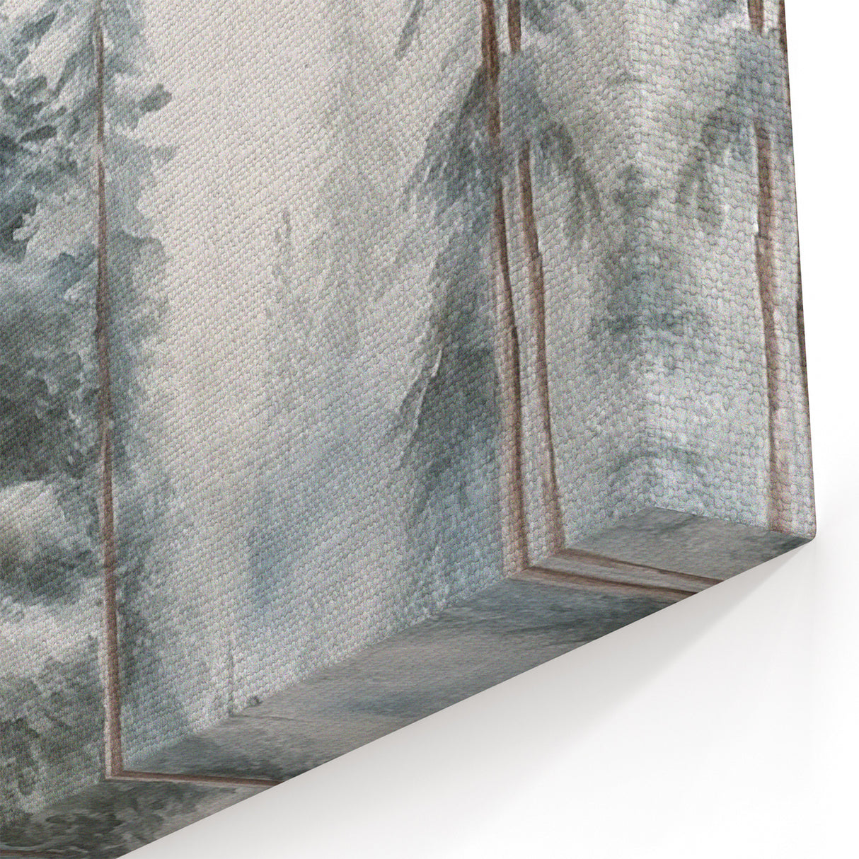 Snowy Pine Forest Winter Wall Art – Serene Landscape Canvas Print