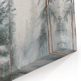 Snowy Pine Forest Winter Wall Art – Serene Landscape Canvas Print