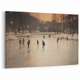 Snowy Landscape Wall Art – Ice Skating on a Frozen Lake