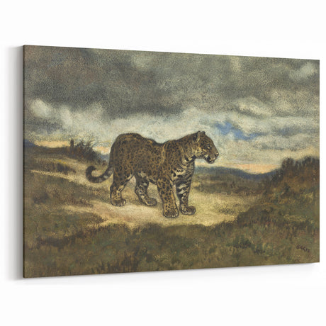 Vintage Animal Art: Retro Leopard Illustration for Nature Decor