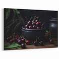 Dark Cherry Wall Art – Moody Burgundy & Black Kitchen Decor