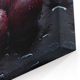 Dark Pear Wall Art – Moody Burgundy & Black Kitchen Decor