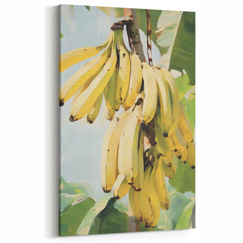Tropical Banana Wall Art – Vibrant Yellow & Green Kitchen Decor