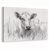 Cow Illustration Art Print – Nature-Inspired Farm Animal Wall Decor