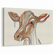 Abstract Cow Illustration Art Print – Modern Animal Wall Decor