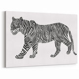 Abstract Tiger Illustration Art Print – Modern Animal Wall Decor