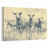 Sheep Illustration Art Print – Detailed Nature-Inspired Wall Decor