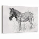 Zebra Illustration Art Print – Detailed Nature-Inspired Animal Decor