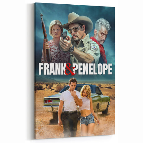 Frank & Penelope 2020s Vintage Movie Poster Retro Thriller Art