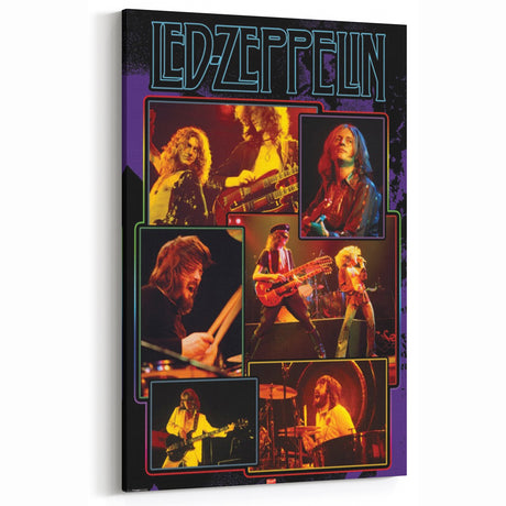 Led Zeppelin Retro Poster Art | Vintage Music Wall Decor