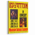 Led Zeppelin Madison Square Garden Poster | 1970s Concert Wall Art