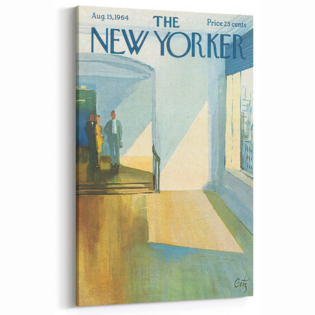 Vintage New Yorker Poster - Elegant Hallway Scene Wall Art Print