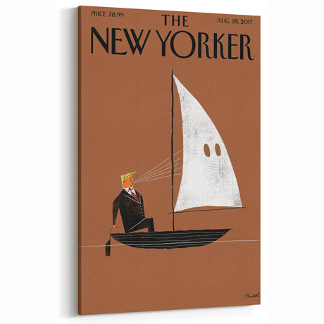 Vintage New Yorker Poster - Sailing with a Twist Wall Art Print