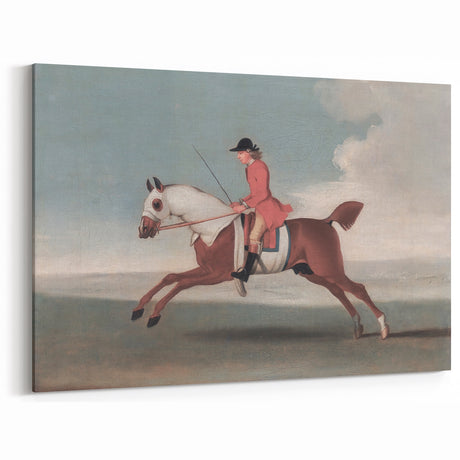 Vintage Animal Art: Rider on Horse – Retro Wildlife Illustration