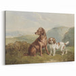 Vintage Animal Art: Two Dogs in Nature – Retro Wildlife Illustration