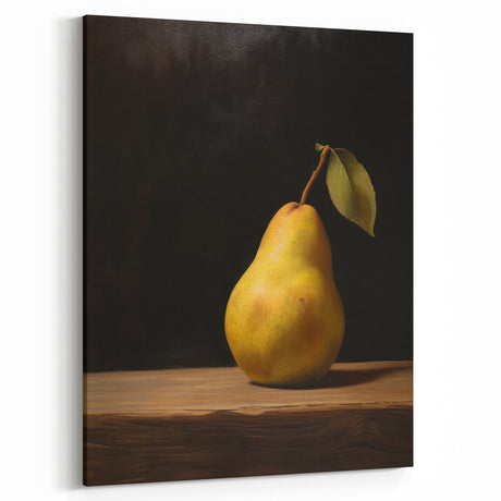 Vintage Botanical Art Print: Realistic Pear Still Life Wall Decor