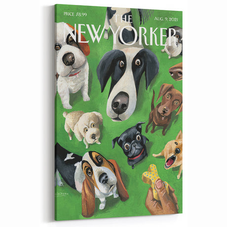 New Yorker Magazine Cover Art - Dogs on the Green Vintage Poster