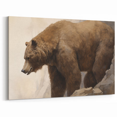 Vintage Bear Art Print – Antique Wildlife Wall Decor