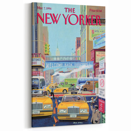 New Yorker Magazine Cover Art - Welcome Back Dodgers City Scene Poster