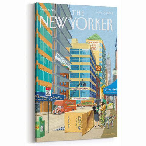 New Yorker Magazine Cover Art - City Life Rental Scene Poster