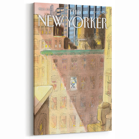 New Yorker Magazine Cover Art - Urban Apartment Scene Vintage Poster