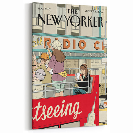 New Yorker Magazine Cover Art - Sightseeing in NYC Vintage Poster