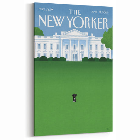 New Yorker Magazine Cover Art - White House Dog Vintage Poster