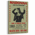 Madonna 1985 Like a Virgin Tour Poster - Retro Pop Wall Art