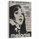 Melanie 1971 Concert Poster - Retro Music Wall Art