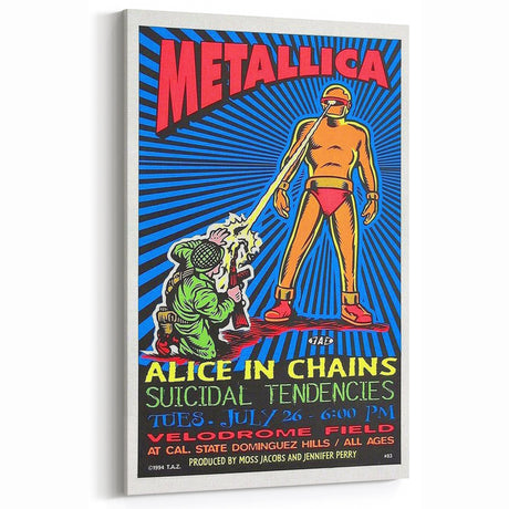 Metallica Concert Poster - Alice in Chains & Suicidal Tendencies