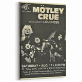 Mötley Crüe 1980s Concert Poster - Vintage Rock Wall Art