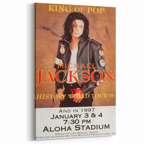 Michael Jackson History Tour Poster – Vintage Concert Art 1996
